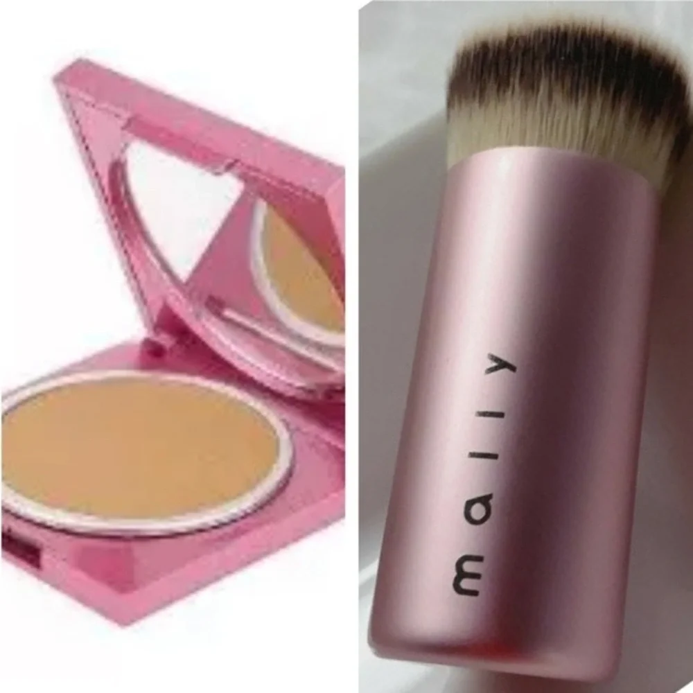 Set of 2 Mally Bronzer & Mally Kabuki Mini Brush